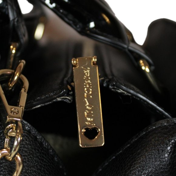 Betsey Johnson Top Handle Purse with Crossbody Strap Large Bow Floral PU84 - Picture 10 of 15